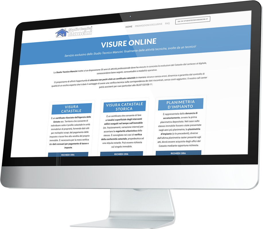 Visure Online e-commerce