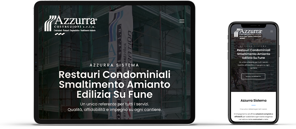 Simulazione mobile sito azzurracostruzioni.com Simulazione mobile sito azzurracostruzioni.com