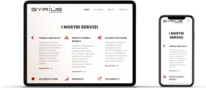 Versione Mobile Sito Web Syrius Consulting