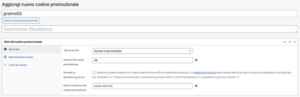 Creazione Coupon Woocommerce